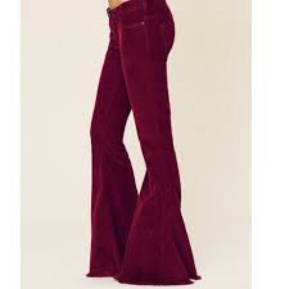 RARE! Free People 16.5" EXTREME FLARE! NWOT! Y2K Corduroy Low Rise Flared Jeans! - Picture 6 of 16